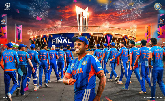A step away from 𝙂𝙡𝙤𝙧𝙮, the Men in Blue enter T20 Cricket World Cup Finale.